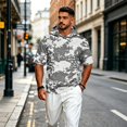 thumbnail image 5 of UDAUDU Camo Shitr for Men with Hood Breathable Lightweight Short Sleeve Hoodies Pullover Athletic Fall Trendy Sweatshirt Gray L, 5 of 9