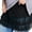 Black, variant on QENGING Summer Skirts for Women Layered Tiered Sheer Lace Trim Extender Half Slip Plus Size Skirt Casual