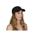 thumbnail image 1 of Womens Sequin Trim Baseball Cap - Black, 1 of 2