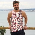 thumbnail image 6 of KLL Rocket Pattern Print Men's Muscle Gym Workout Stringer Tank Tops Bodybuilding Fitness T-Shirts Tank Tops Men-3X-Large, 6 of 7