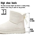 thumbnail image 3 of Knivor Cozy Winter Boots for Women Fuzzy Warm Ankle Snow Boots with Back Bow Detail Stylish Slip On Short Boots for Casual Cold Weather Outdoor Wear, 3 of 9