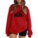 thumbnail image 1 of Gibobby Sudadera oversize mujer Mujer Manga Larga Ligero Sudadera Tops(Rojo,XL), 1 of 3