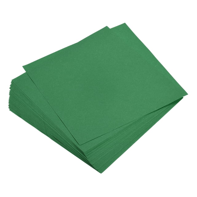 Unique Bargains 25 Sheets 8x8 Inch Origami Paper Double Sided Emerald Green Square Sheet for Art Craft Project, Beginners