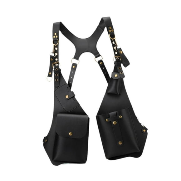 Bolso bandolera para brazo, accesorio de vestuario para actuaciones en escenario y actividades al libre. Negro