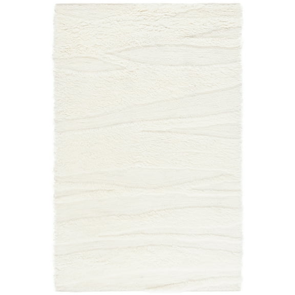SAFAVIEH Casablanca Delmar Solid Shag Area Rug, Ivory, 8' x 10'