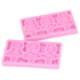thumbnail image 4 of Moldes para fondant, 2 moldes de silicona, hermoso molde para pasteles, molde para hornear, muy recomendado, 4 of 13
