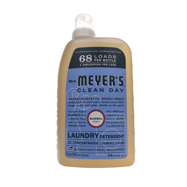 Mrs. Meyer's Clean Day Laundry Detergent Concentrated, Bluebell, 34 fl