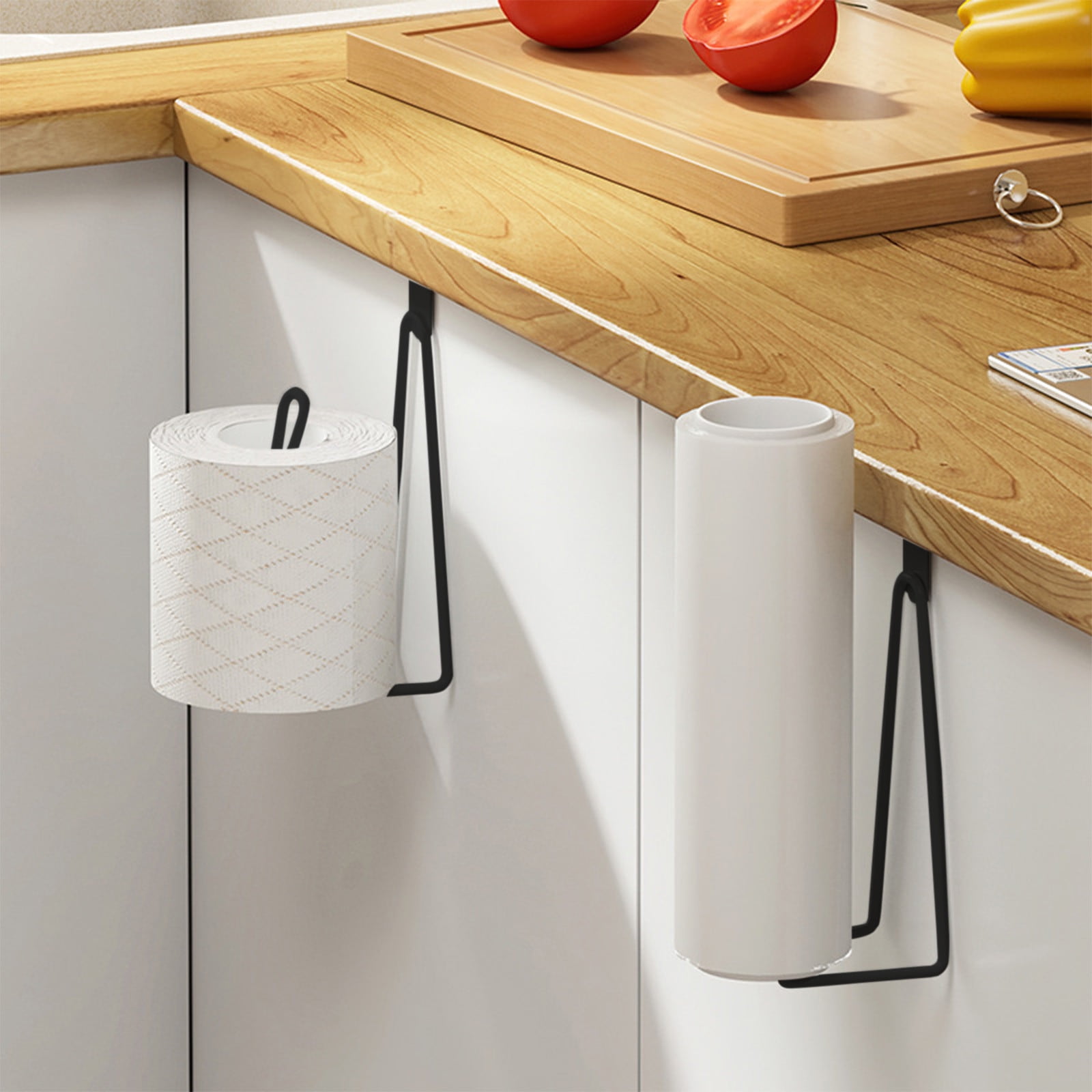 JilgTeok 4 Packs 2pcs Metal Toilet Paper Holder Over The Tank Hanging Bathroom Tissue Roll Storage Organizer for Kitchen RV Camping No Drill Easy Install
