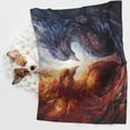 thumbnail image 6 of Yiaed Red And White Fire Bird Print Dog Blankets-Cat Blanket Washable for Couch Protection,Puppy Blanket, Soft Plush Reversible Throw Furniture Protector-Medium, 6 of 8