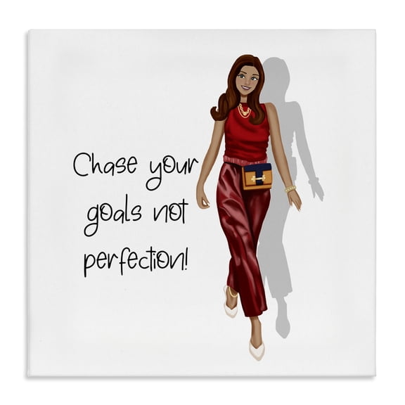 Stupell Industries Modern Chase Your Goals Phrase Canvas Art, 24 x 24, by Saba Rauf