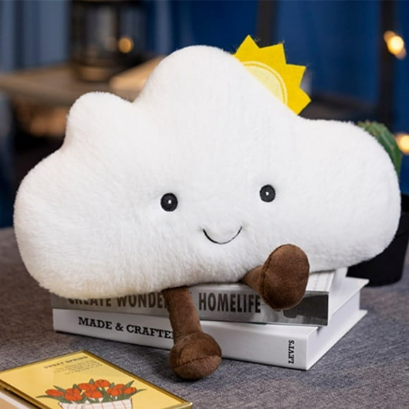 Cloud Cushion Pillow, Cartoon Clouds Shaped Throw Pillows Waist Rest Cushion Bedrest Reading Pillows Chair Back Cushion