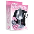 thumbnail image 2 of Adult Sex toy Bundle of The Silver Starter, Bejeweled Heart Stainless Steel Plug, Pink And Icon Brands Glass Menagerie Butterfly G-Spot Dildo - Dark Blue, 2 of 5