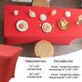 thumbnail image 4 of Black Elastic Tablecloth Cover – 73 x 30 Inch Stretchable Tablecloth for Rectangle Tables – Wrinkle & Stain Resistant – Perfect for Weddings, Parties, Banquets, Dining, Kitchen, and Indoor, 4 of 5