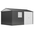 thumbnail image 5 of NETAJE 8'x12' Outdoor Storage Garden Shed with Window, Lockable Doors and Air Vent for Backyard Garden Patio Lawn, Black, 5 of 7