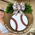 thumbnail image 2 of FNGZ Door Hanging Decoration 2024 Welcome Baseball Decor Sign Front Door Decorations Baseball Gift Door Sign Home Decor Khaki, 2 of 5