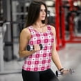 thumbnail image 6 of Uemuo Plaid Heart Pattern Workout Tank Tops for Women Breathable Moisture-wicking tank top Sleeveless Running Loose Fit Yoga Tops Active Shirts Sports Gym Exercise, 6 of 9