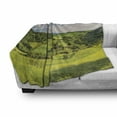 thumbnail image 2 of Tuscany Soft Flannel Fleece Blanket, Tuscany Italy Sunlight Homestead Plantation Farms Pathway Greenery Print, Cozy Plush for Indoor and Outdoor Use, 50" x 70", Sky Blue Apple Green, by Ambesonne, 2 of 5