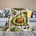 thumbnail image 2 of Orinice  Cute Funny Avocado Fruit Blanket Throw Gifts for Kids Women Men Cartoon Music Flannel Blankets Soft Fuzzy Lightweight for Home Decor Couch Bed Sofa  40x50in, 2 of 6