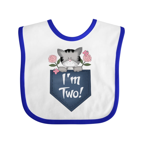 Inktastic I'm Two Years Old Kitty Cat 2nd Birthday Girls Baby Bib