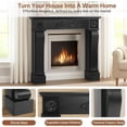 thumbnail image 6 of HOMEDIARY Modern Fireplace Mantel Surround, Decorative Wooden Freestanding Mantel for Electric Fireplace, Waterproof & Anti-Tipping, Premium MDF Mantel with Leg for Living Room, Black, 6 of 7