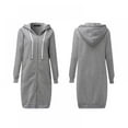 thumbnail image 4 of AMERTEER Veste Sweat-Shirt à Capuche Longue Décontractée Zippée Décontractée pour Femmes avec Poches, 4 of 8