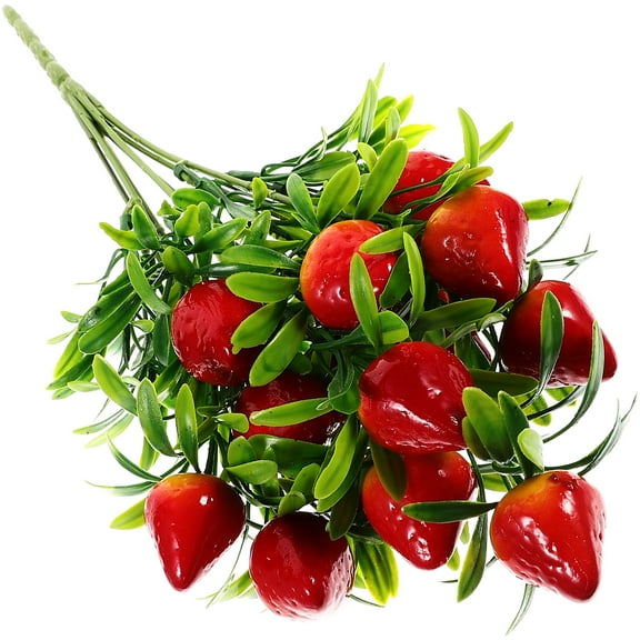 Fruit Branch Simulation Strawberry Bouquet DIY Flower Stem Home Decor