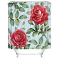 thumbnail image 3 of Guanhe Valentine's Day Shower Curtain, Boho Rose Floral Print Red Waterproof Shower Curtains Bathroom Accessories(71''x35.5''), 3 of 4