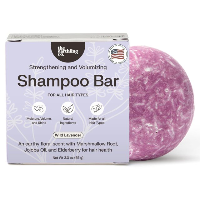 Barra de champú The Earthling Co. Promueve el crecimiento del cabello 90 ml