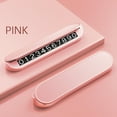 thumbnail image 4 of Fluorescent Number Plate Car Parking Number Plate Night Luminous Dashboard Mount Universal Auto Temporary Phone Number Sign Car Interior Accessories Pink, 4 of 8