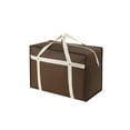 thumbnail image 2 of Storage Bag for Quilts Moving Packing Bag Rivet-Reinforced Large-Capacity Luggage Bag for Home Organization, Brown, 2 of 7