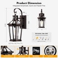 thumbnail image 5 of VIANIS Oil Rubbed Bronze Dusk to Dawn Motion Sensor Porch Light, Anti-Rust Aluminum Frame, Tempered Glass, 100% Weather Resistant, Easy Installation, Fits Standard E26 Bulbs, 5 of 10