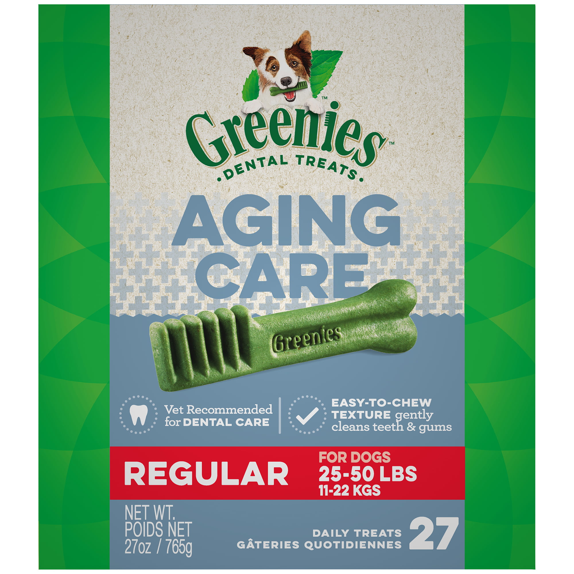 Greenies Aging Care Regular Natural Dental Dog Treats, 27