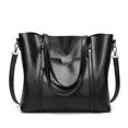thumbnail image 1 of Sac à main en cuir huilé vintage européen et américain pour femme, sac polyvalent à la mode, grand sac à bandoulière initié, nouveau style, 2023, 1 of 3