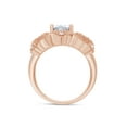 thumbnail image 6 of 2.90 CT Heart & Round Cut White Simulated Diamond Vintage Antique Art Deco Wedding Ring 14K Rose Gold Over Sterling Silver (Color: White, Clarity: VVS1-VVS2, 2.90 Cttw) -7.5, 6 of 7
