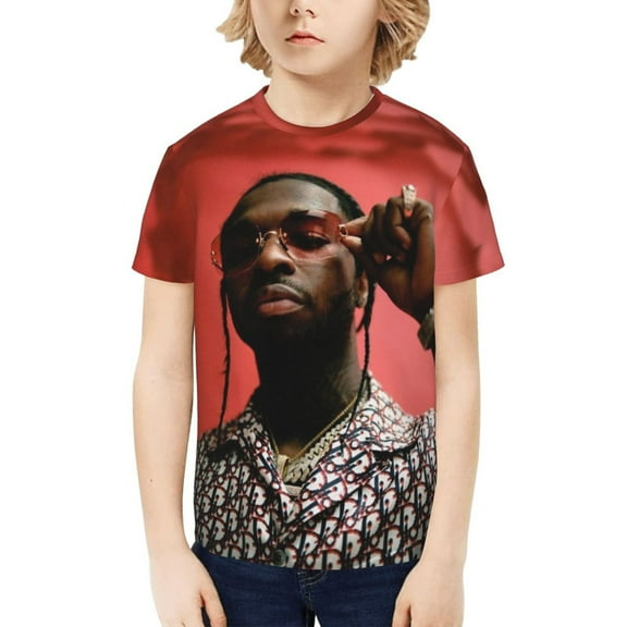 Pop Smoke Kids T-Shirt 3d Printed Graphic T-Shirts Boys And Girls Short Sleeve Shirts For Youth Kids X-Small