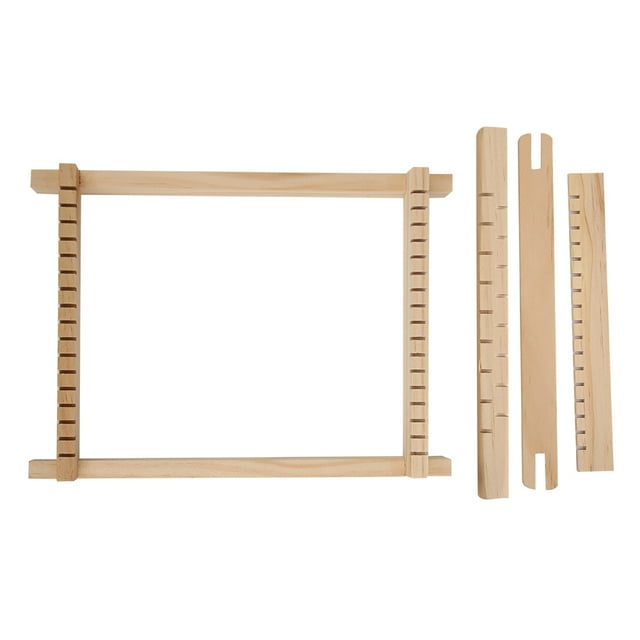 Mini telar de madera tradicional para niños, telar hecho a mano, juguete educativo