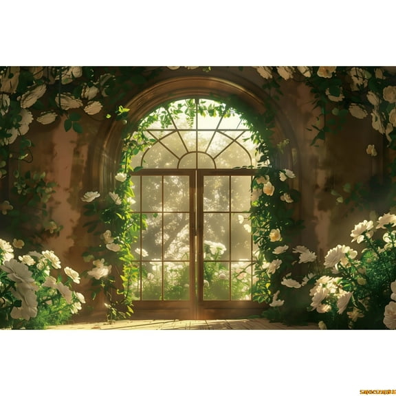 Interior Gard Window Flower Photography Backdrop Floral Girl Adult Art Portrait Birthday Party Wedding r Photo Background