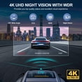 thumbnail image 3 of 3 Channel 4K Dash Cam with 5GHz WiFi & APP Control, 4K+1080P+1440P Dash Cam Front and Rear Inside with 64GB Card, Dash Camera for Cars with Night Vis, 3 of 8