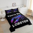 thumbnail image 4 of Erosebridal Gradient Lobster Print Bedding Queen Comforter Set, Wild Animal Down Comforter, Reversible, 4 of 7