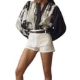 thumbnail image 1 of Gupgi Women Floral Shirts Long Sleeve Ruffles Button Down Fashion Blouses Spring Loose Tops, 1 of 8