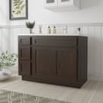 thumbnail image 2 of 42 in. W x 21 in. D x 32.5 in. H Bath Vanity Cabinet without Top in Brown, 2 of 5