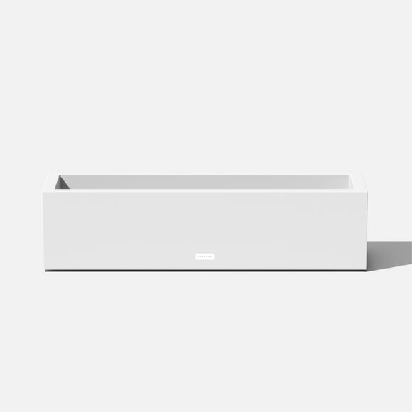 Veradek Block Series Trough 36" Plastic Planter - White