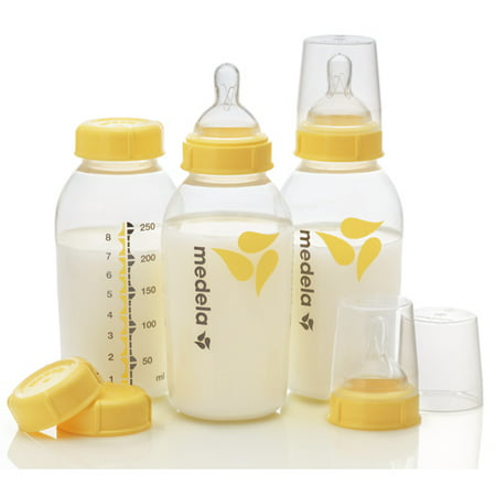 Medela Breastmilk Bottle Set, 3 ct, 8 oz (Best Way To Breastfeed And Bottle Feed)