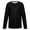 Black, variant on Girls Long Sleeve Shirts Crewneck Slim Tops Soft Ribbed Knit Casual Base Layer Tops Tee 2-14Years