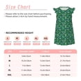 thumbnail image 3 of Fotbe Monstera Leaves Vestido de Dormir para Niñas de 3 a 10 Años, Mangas Cortas, Estilo Princesa, Pijama Camisón con Mangas Voladas-Large, 3 of 6