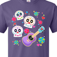 thumbnail image 4 of Inktastic Day of the Dead Owl Sugar Skulls and Guitar T-Shirt, 4 of 5