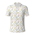 thumbnail image 2 of Daiia Floral Pattern Men’s Polo Shirts,Solid Deck Shirt,Classic Fit, Breathable Cotton Polo for Casual and Sport Wear-Small, 2 of 9