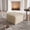 Camel, variant on Ribbed Corduroy Square Ottoman, Compression Shipped Multifunctional Footrest, Stain-Resistant Pet-Friendly Accent Stool for Living Room Bedroom Apartment