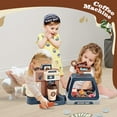 thumbnail image 5 of Tea Party Kids Coffee Maker Playset, Cash Register Pretend Play Kitchen Toys for Girls 3-6 Year, 5 of 6