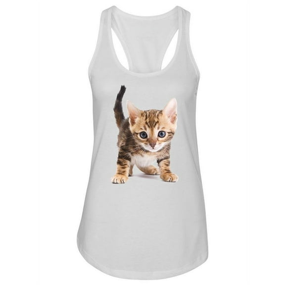 A Cute Bengal Cat Tank Women -Image by Shutterstock, Female x-Small